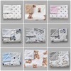 Дитячий двосторонній плед плюш Minky Stripe та польська бавовна 100×80 см